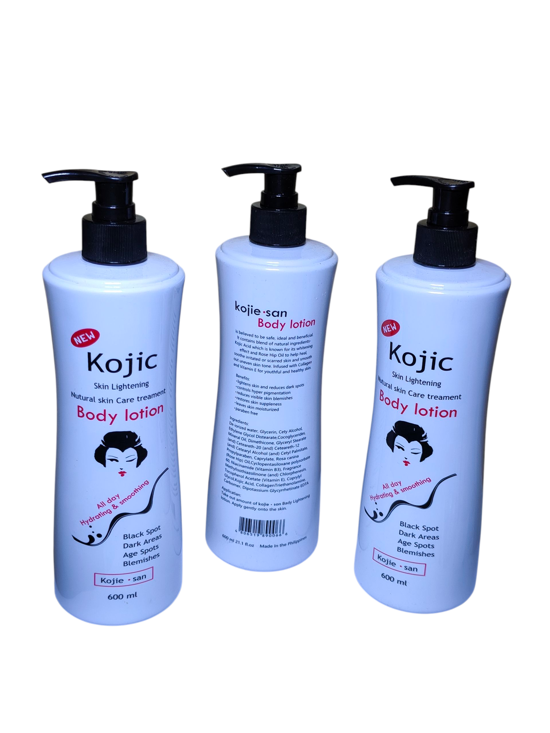 Kojic Acid Brightening Body Lotion 600ml – Skin Lightening Moisturizer, Dark Spot Remover, Hyperpigmentation Treatment, Whitening Cream for Even Tone, Radiant Glow & Anti-Aging Care