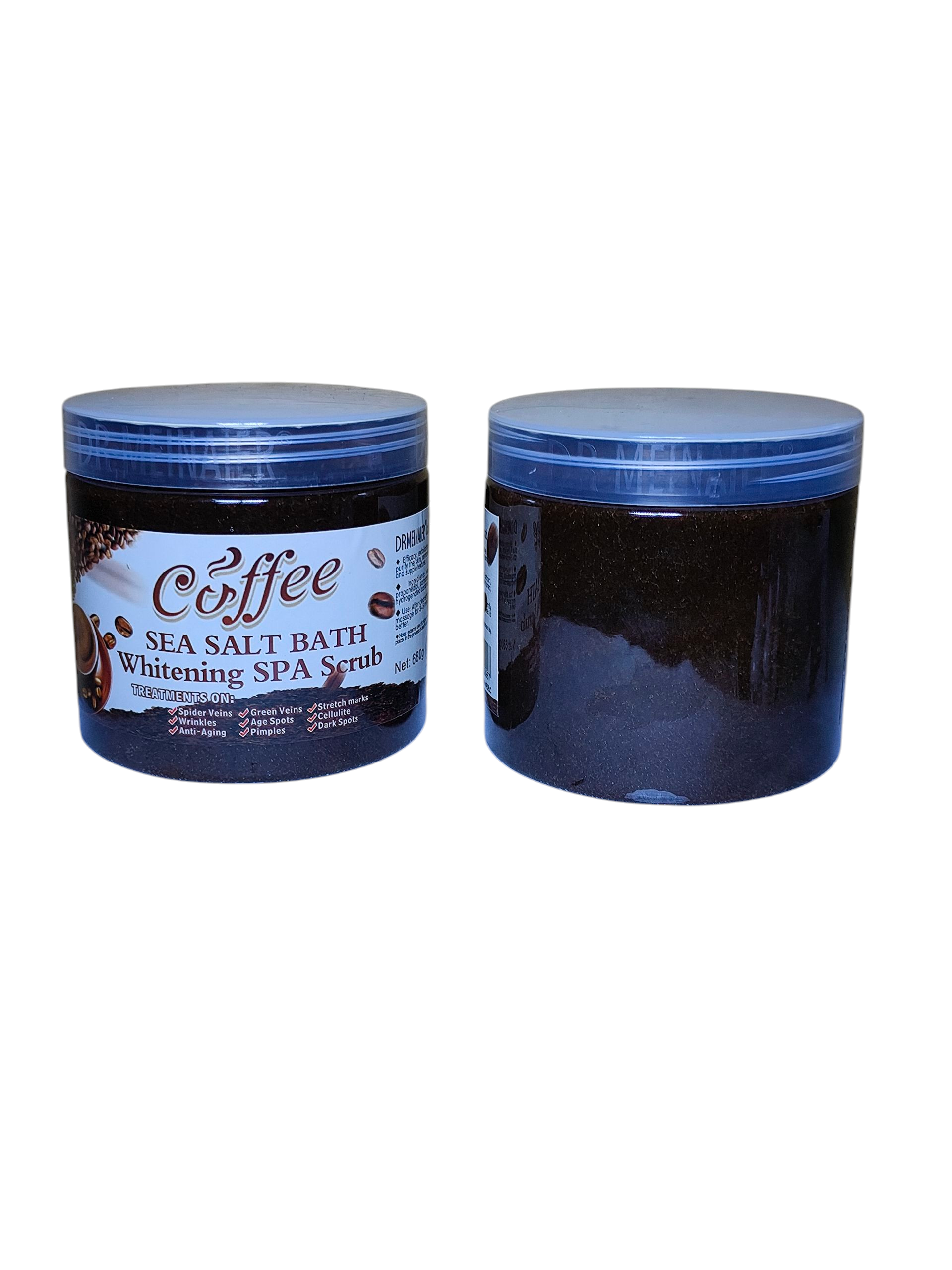 Dr. Meinaier Coffee Scrub 680g – Natural Exfoliating Body Scrub with Sea Salt, Cellulite & Stretch Mark Remover, Skin Brightening, Anti-Aging, Moisturizing Spa Treatment for Smooth Radiant Glow