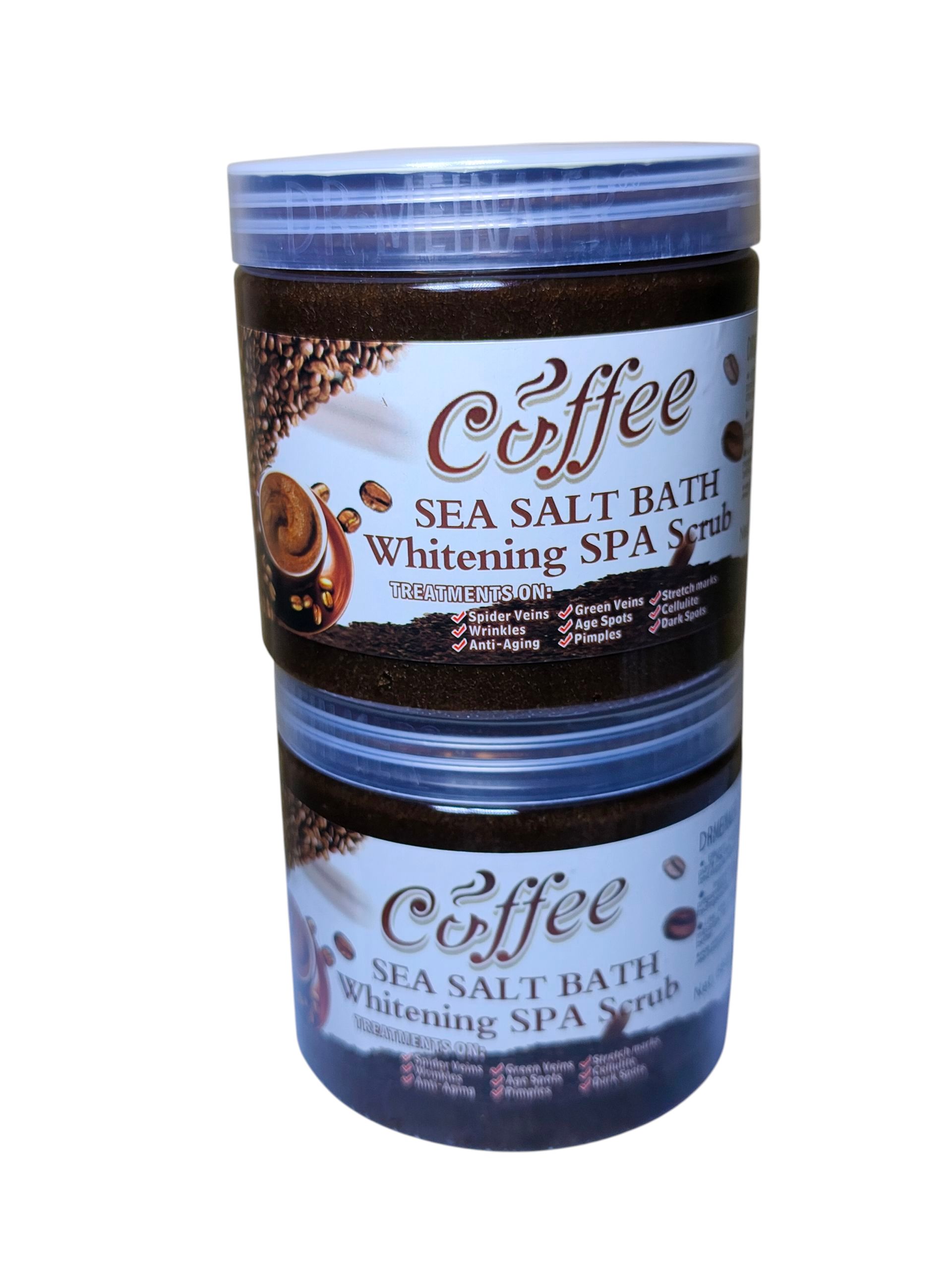 Dr. Meinaier Coffee Scrub 680g – Natural Exfoliating Body Scrub with Sea Salt, Cellulite & Stretch Mark Remover, Skin Brightening, Anti-Aging, Moisturizing Spa Treatment for Smooth Radiant Glow