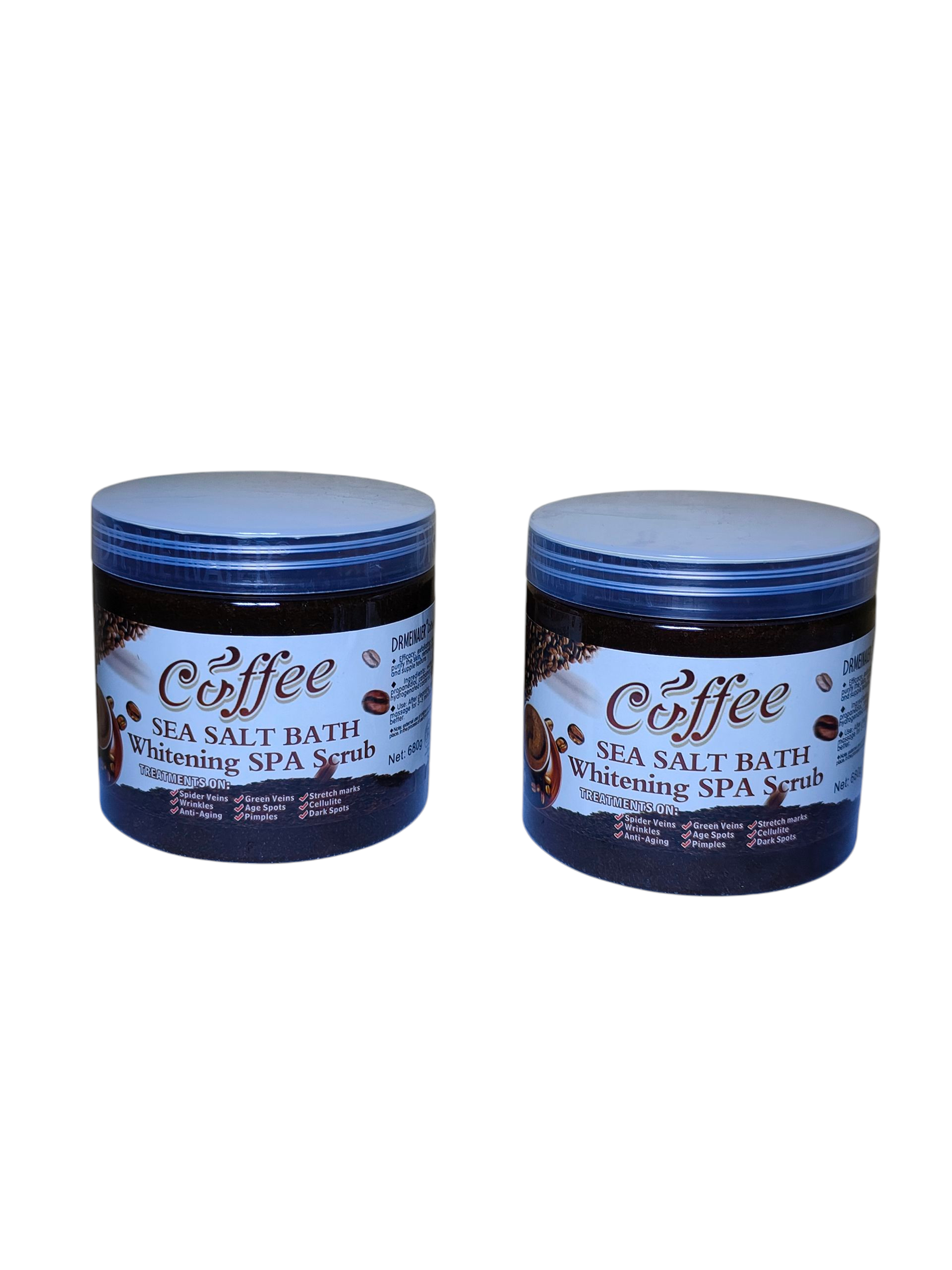 Dr. Meinaier Coffee Scrub 680g – Natural Exfoliating Body Scrub with Sea Salt, Cellulite & Stretch Mark Remover, Skin Brightening, Anti-Aging, Moisturizing Spa Treatment for Smooth Radiant Glow