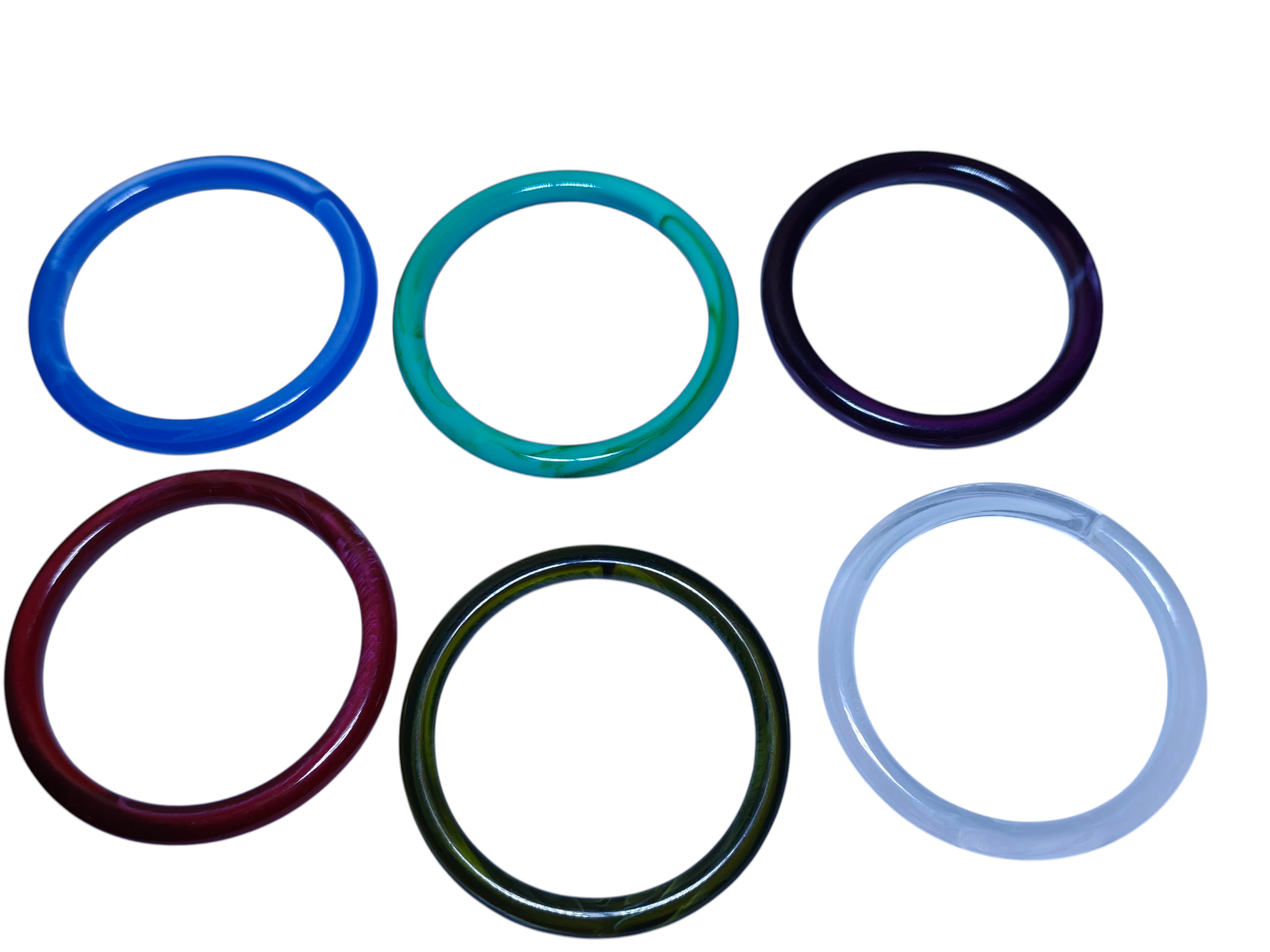 Slim Marble Bangle Bracelet for Women – Lightweight Glossy Resin Cuff | Geometric Fashion Jewelry | Chunky Statement Armwear | 6 Unique Designs for Slim to Medium Wrists | Casual & Party Style