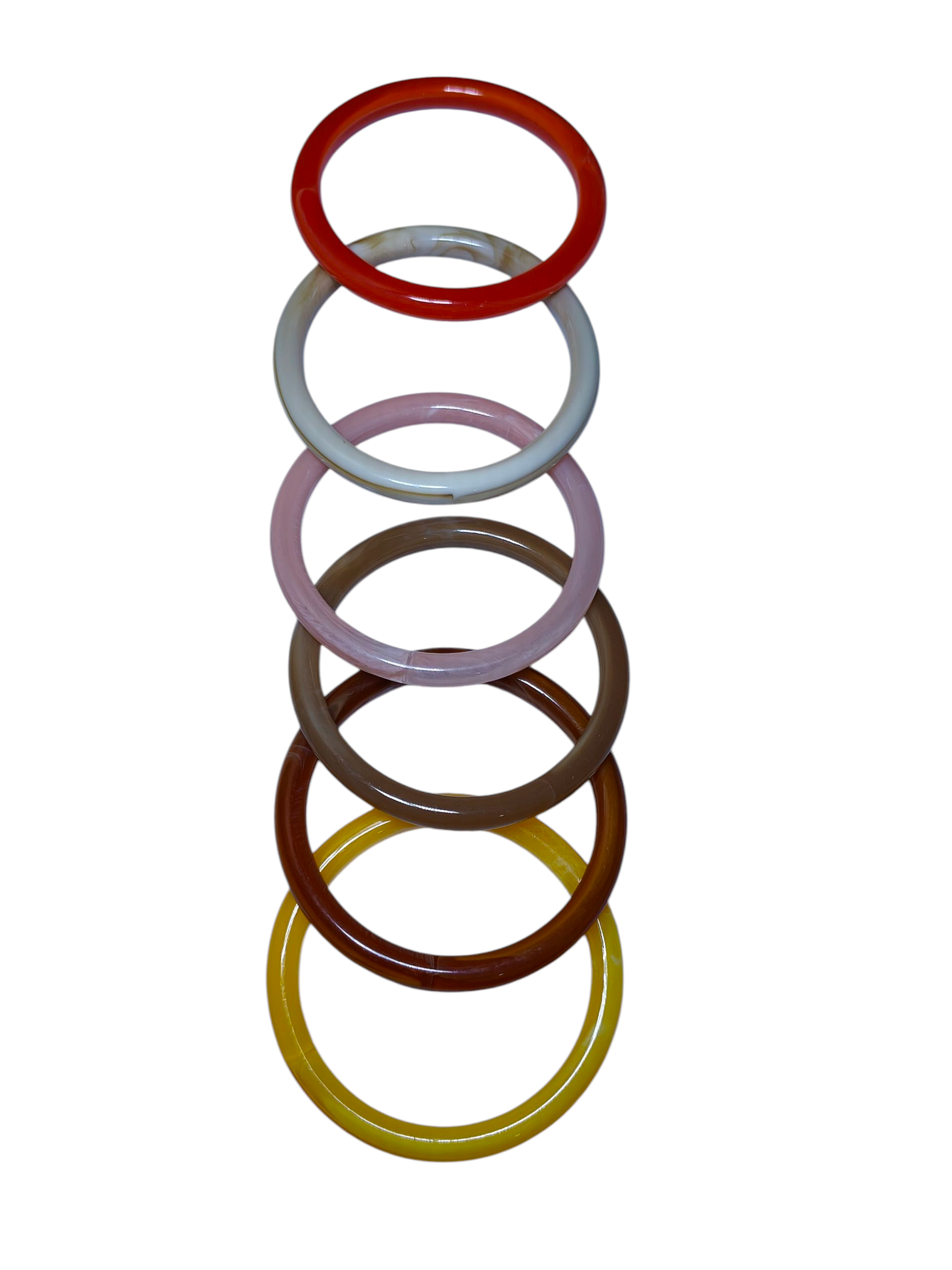 Slim Marble Bangle Bracelet for Women – Lightweight Glossy Resin Cuff | Geometric Fashion Jewelry | Chunky Statement Armwear | 6 Unique Designs for Slim to Medium Wrists | Casual & Party Style