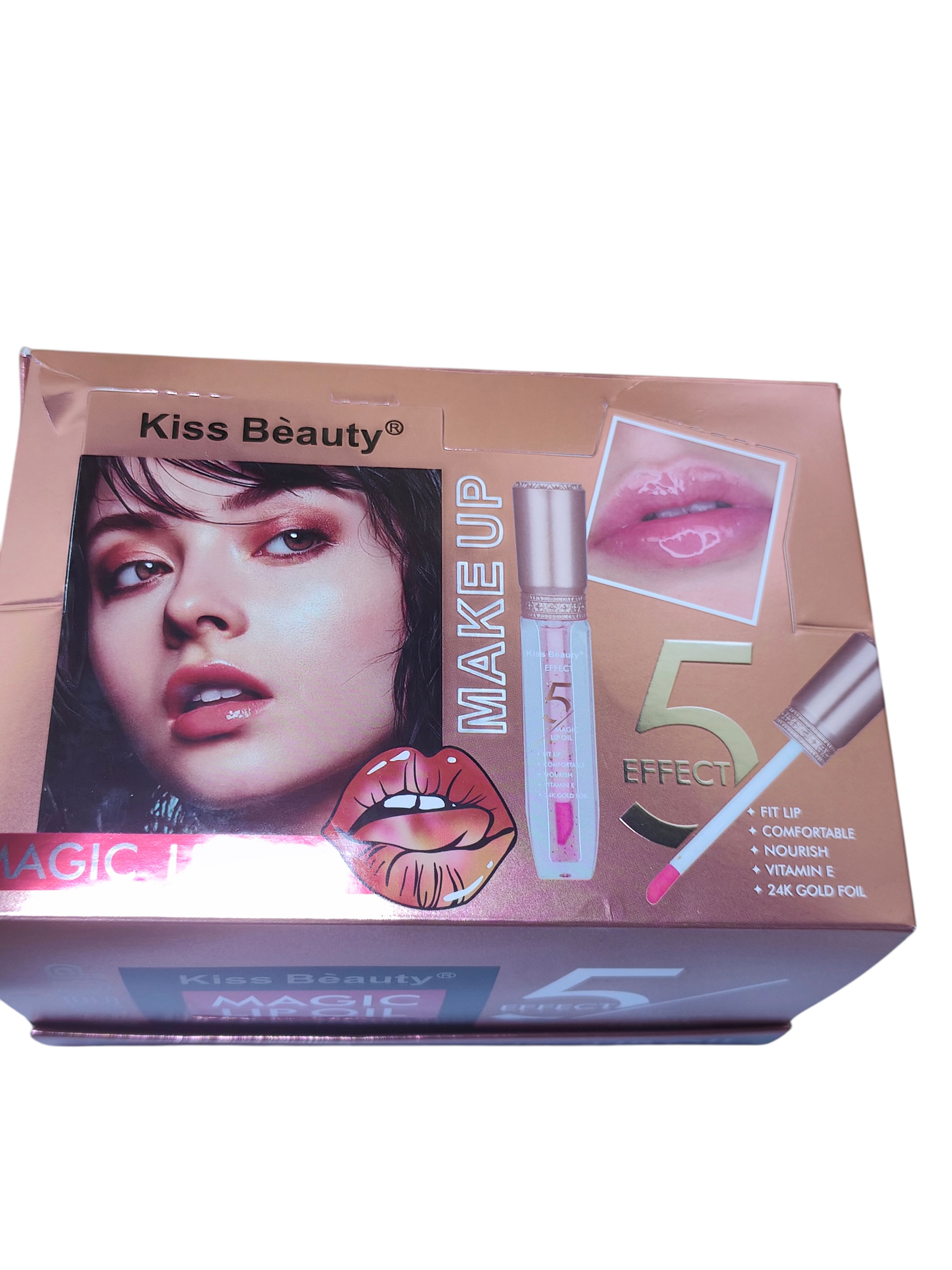 Kiss Beauty Magic Lip Gloss with Vitamin E, 24K Gold, Moisturizing Shine, Plumping Effect, Long-Lasting Hydration, Non-Sticky Glossy Finish, Lip Care Treatment for Dry, Cracked, Aging Lips view 7