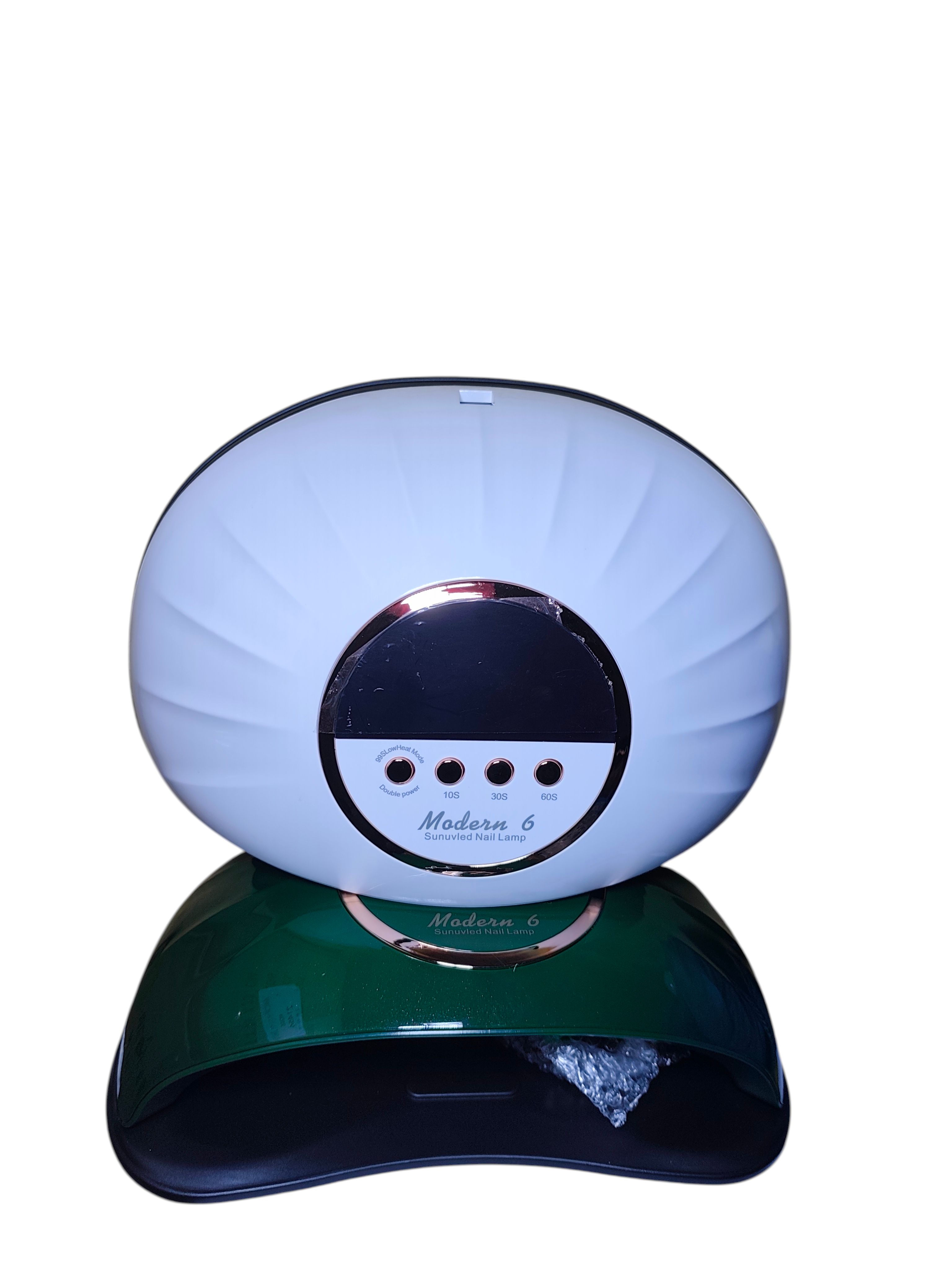 Professional Dual LED UV Nail Lamp Modern 6 Sunuvled Gel Polish Dryer with 10s/30s/60s Timer, Double Power Low Heat Mode, Fast Curing Manicure/Pedicure Machine for Salon & Home Nail Art