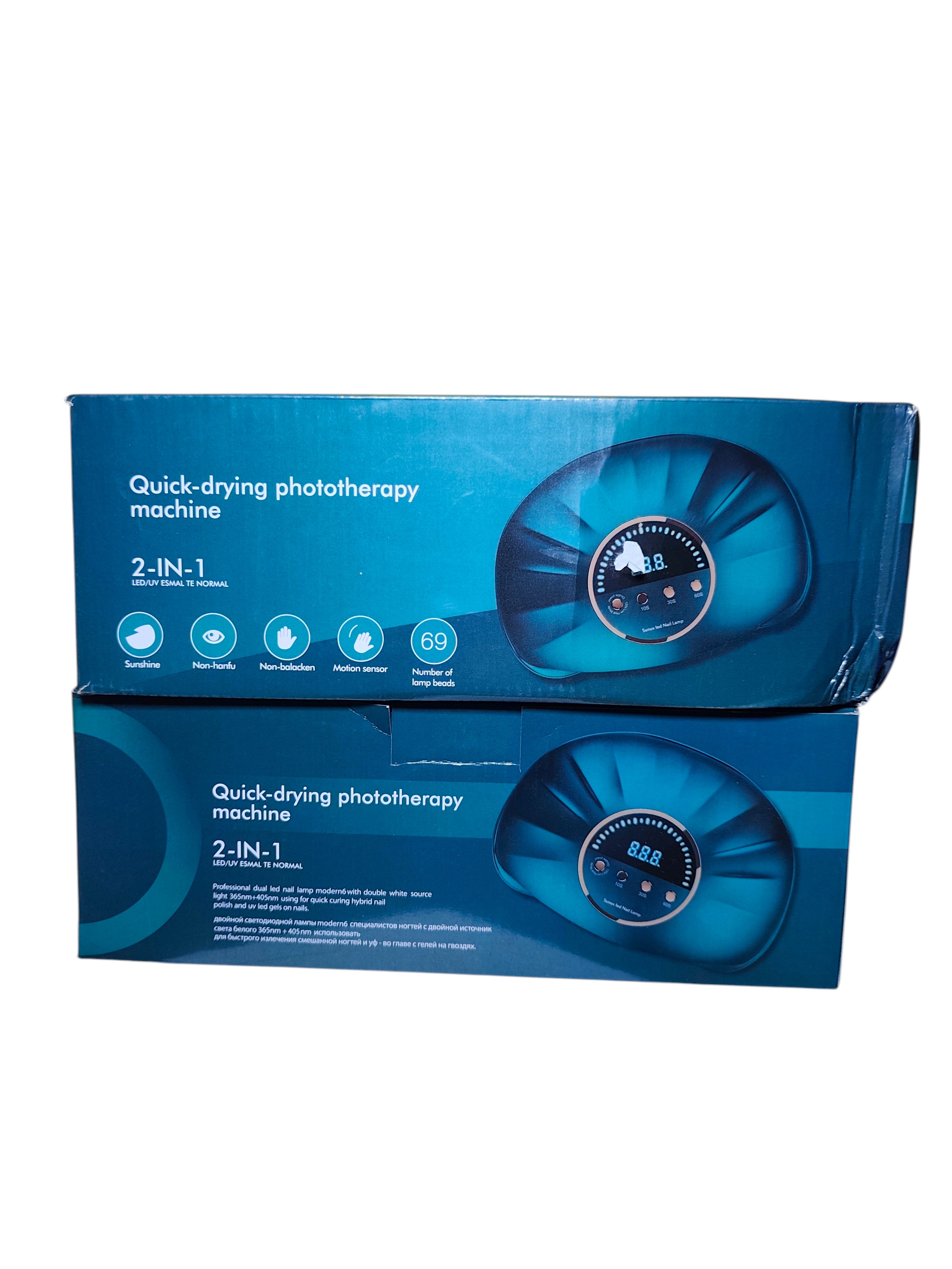 Professional Dual LED UV Nail Lamp Modern 6 Sunuvled Gel Polish Dryer with 10s/30s/60s Timer, Double Power Low Heat Mode, Fast Curing Manicure/Pedicure Machine for Salon & Home Nail Art