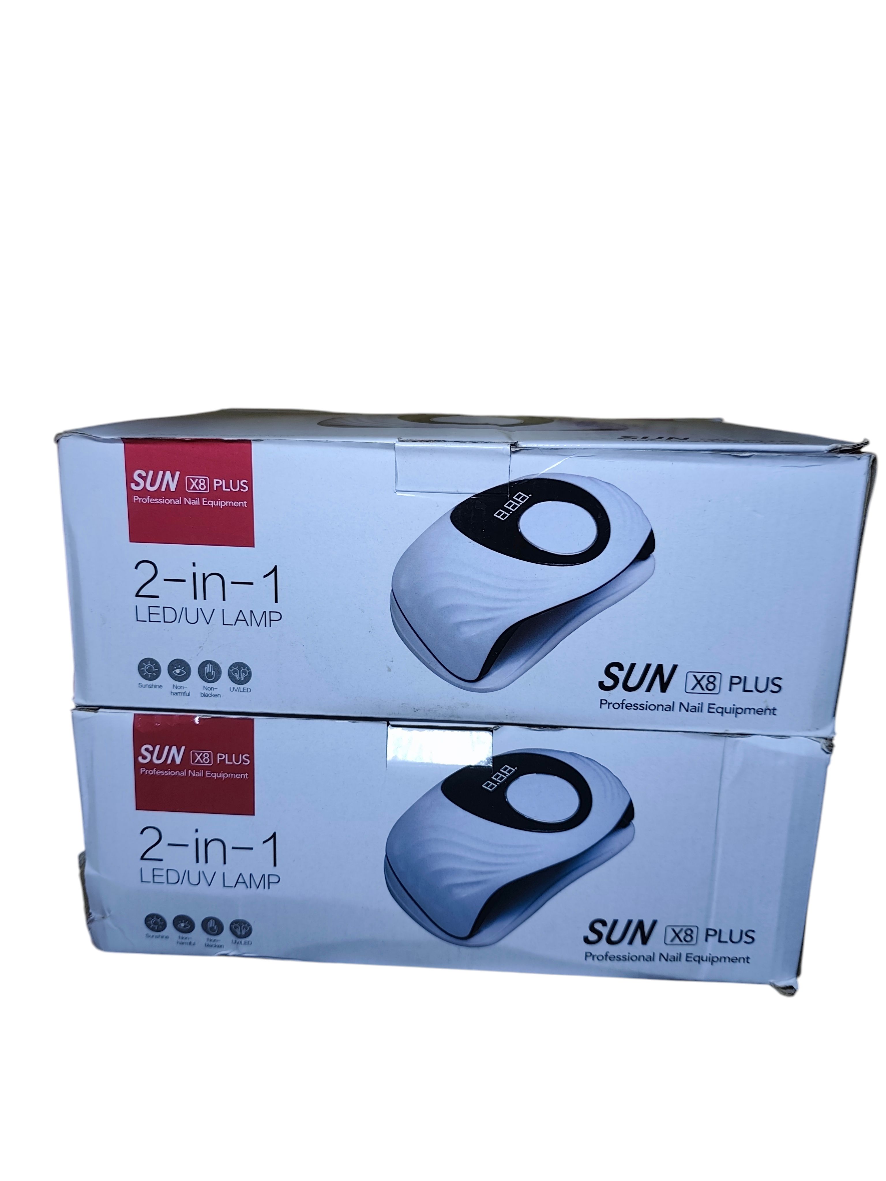 SUN X8 PLUS Smart 2.0 Professional LED/UV Nail Lamp with Digital Display, 42 Beads, 10s/30s/60s/99s Timer, Double Speed Curing, Smart Sensor & Over‑Temperature Protection, Salon &Home Gel Polish Dryer