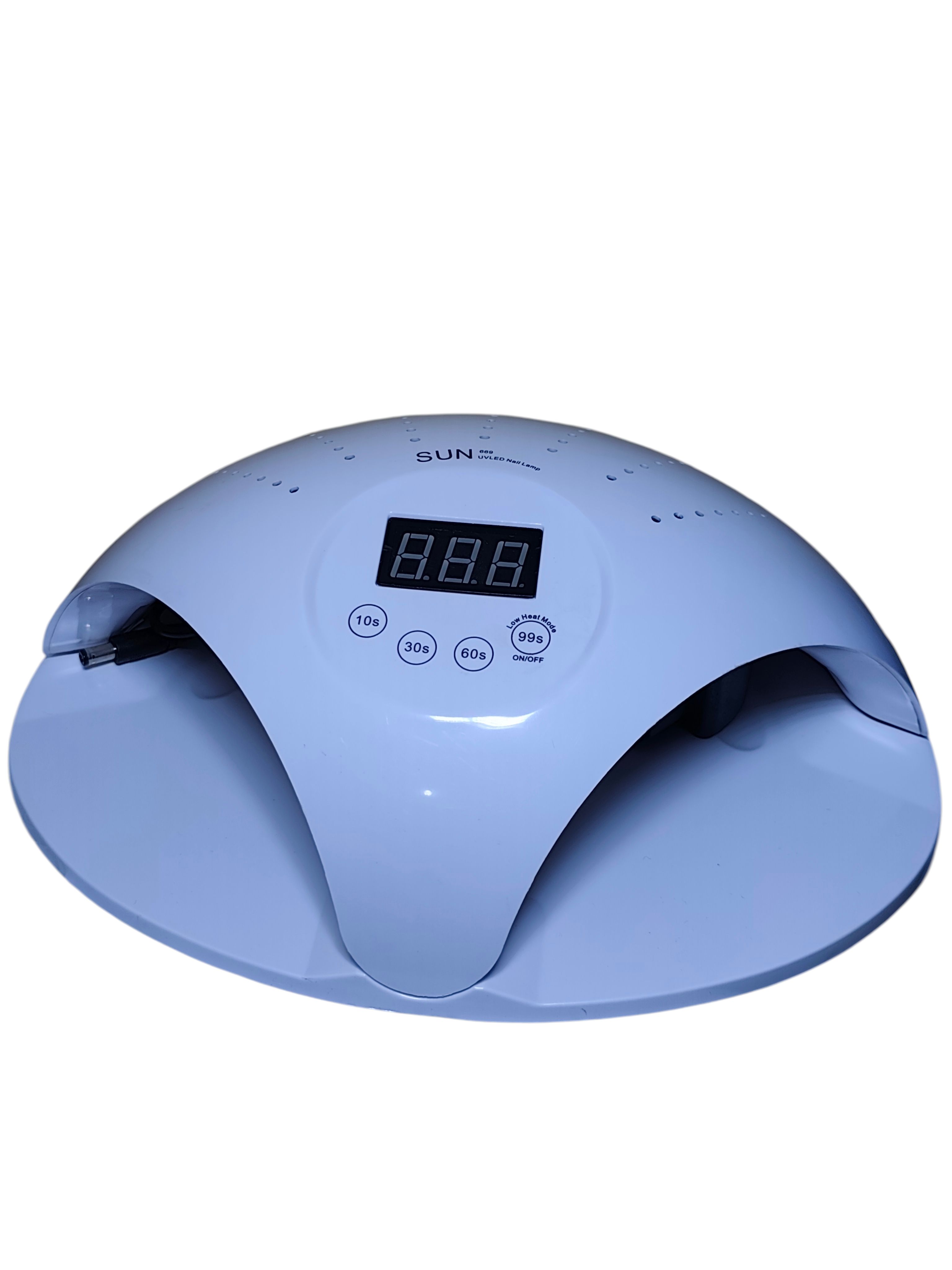 SUN 669 48W Smart 2‑in‑1 LED/UV Nail Lamp with Digital Display, 10s/30s/60s/99s Timer, Dual Light Source, Smart Sensor, Low Heat Mode, Fast Gel Polish Dryer for Hands & Feet, Salon & Home Use