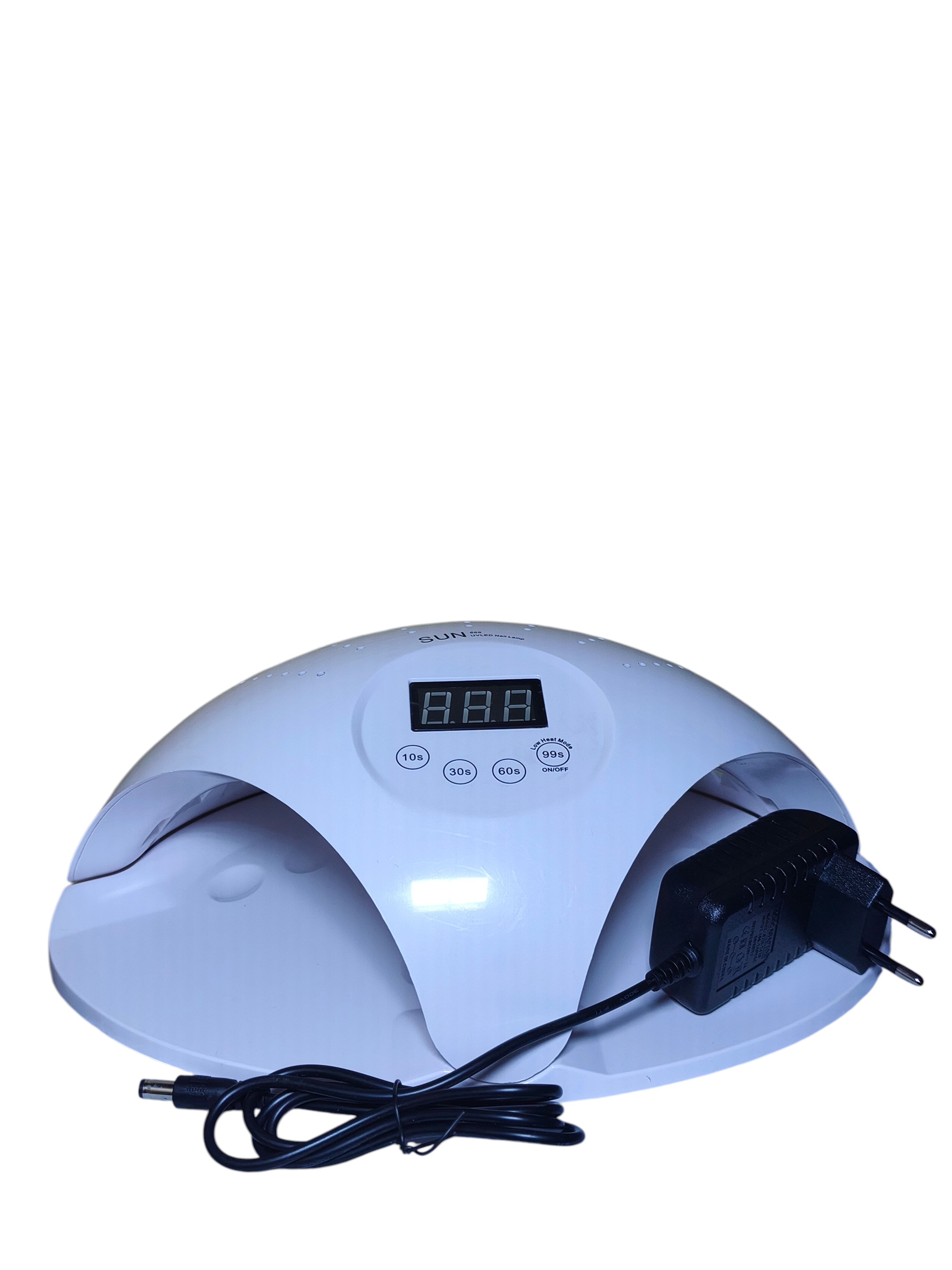 SUN 669 48W Smart 2‑in‑1 LED/UV Nail Lamp with Digital Display, 10s/30s/60s/99s Timer, Dual Light Source, Smart Sensor, Low Heat Mode, Fast Gel Polish Dryer for Hands & Feet, Salon & Home Use