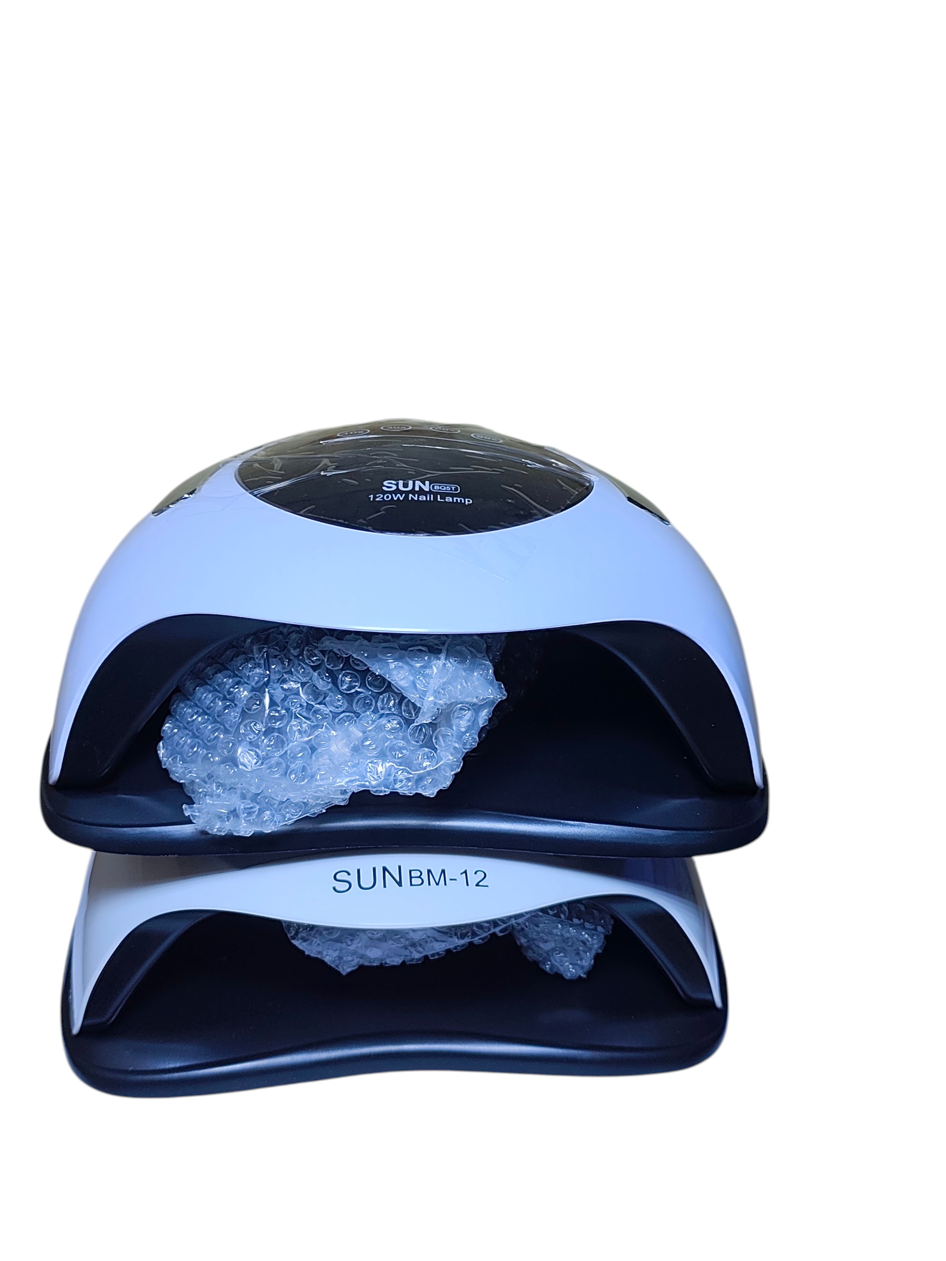 SUN BQ5T / SUN BM‑12 120W Professional 2‑in‑1 LED/UV Nail Lamp with Digital Display, 10s/30s/60s/99s Timer, Dual Light Source, Smart Sensor, Fast Gel Polish Dryer for Hands & Feet, Salon & Home Use