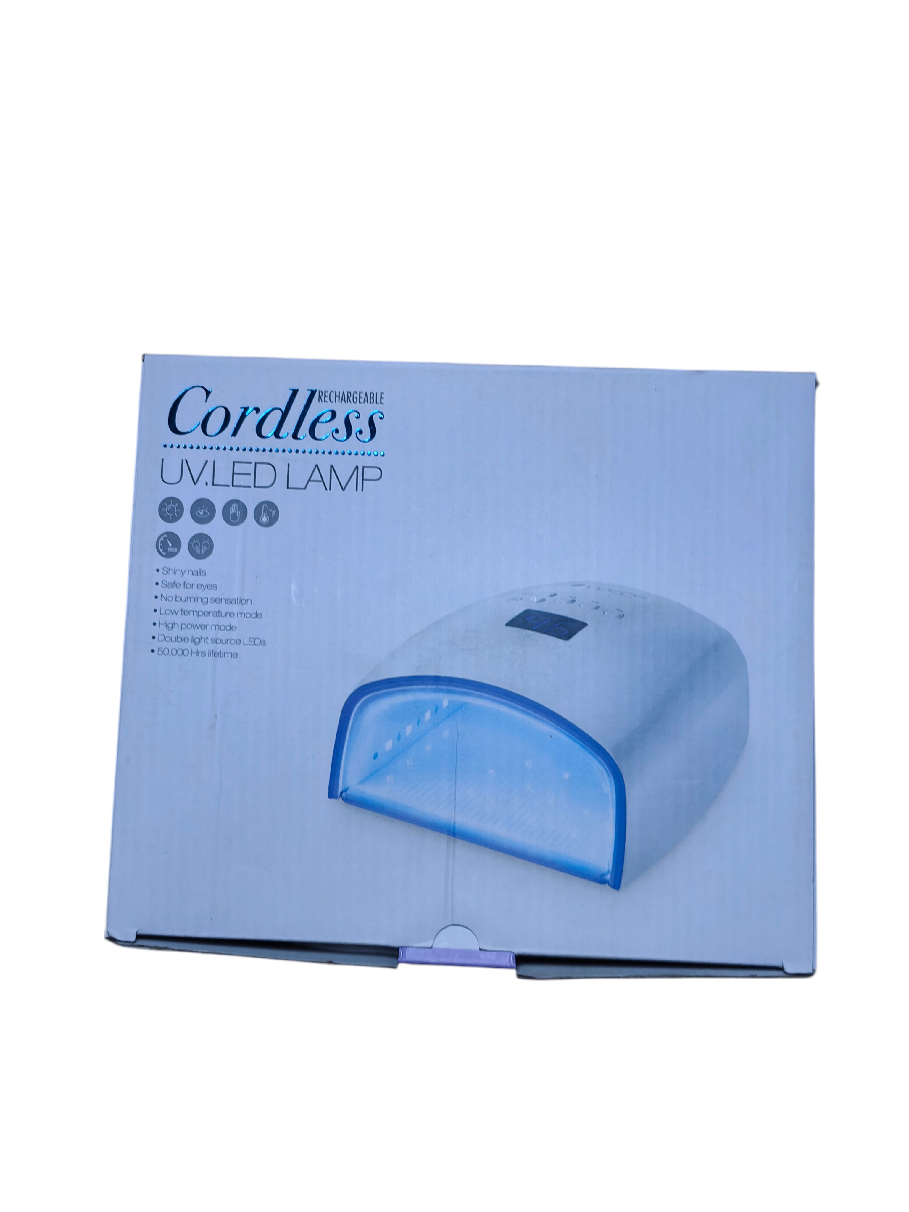 Cordless Rechargeable UV/LED Nail Lamp S10 with Digital Display, Dual Light Source, Low Heat & High Power Modes, Smart Sensor, Portable Gel Polish Dryer for Hands & Feet, Salon & Home Use