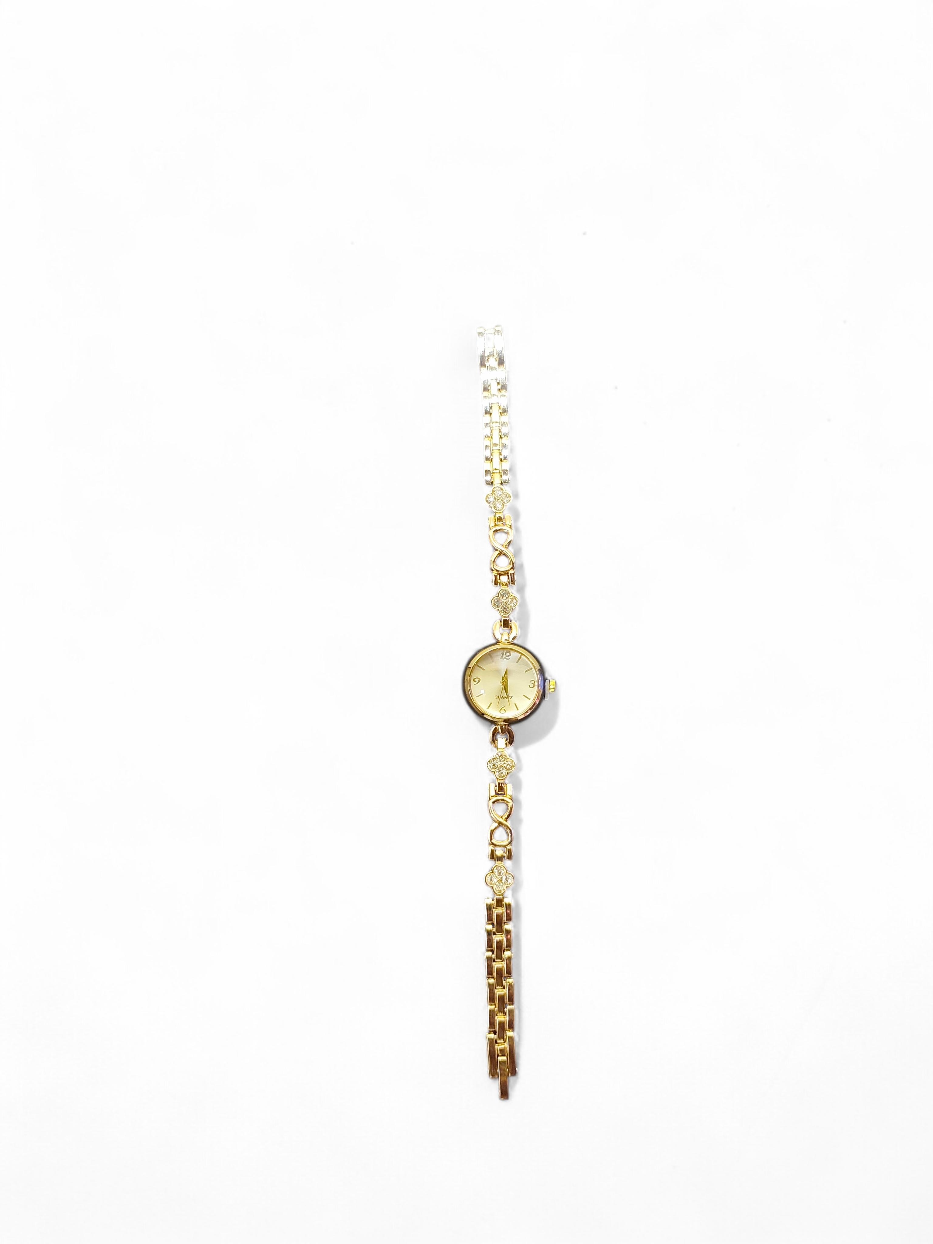 Luxury gold wristwatch set for women with crystal accents, elegant round faces, unique band designs including floral and infinity motifs, perfect fashion watches for bridal wear, party style, everyday