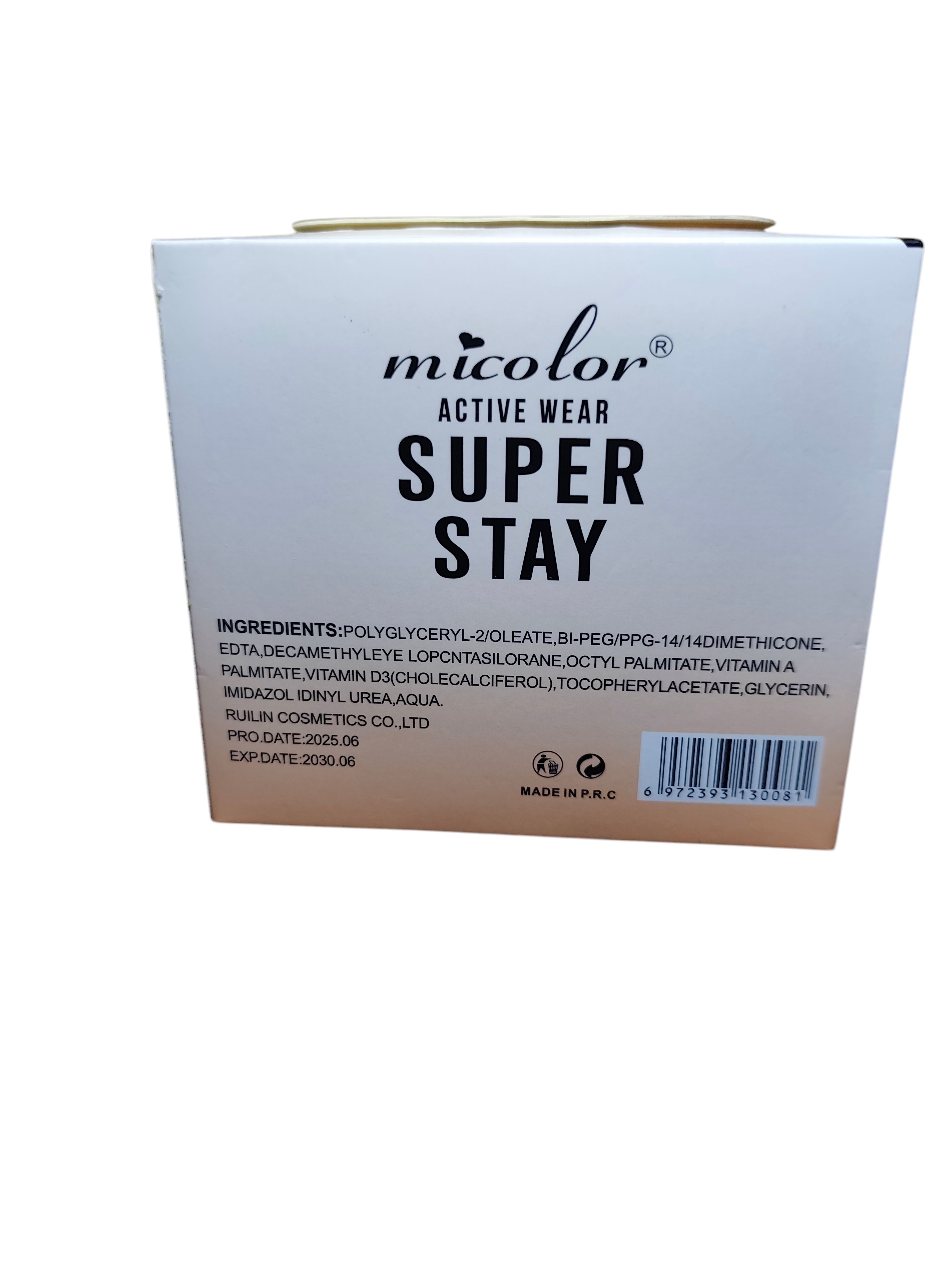 Micolor Active Wear Super Stay 30H Foundation, long-lasting full coverage liquid makeup for women, lightweight oil-free flawless finish, available in multiple shades, perfect beauty gift and professio