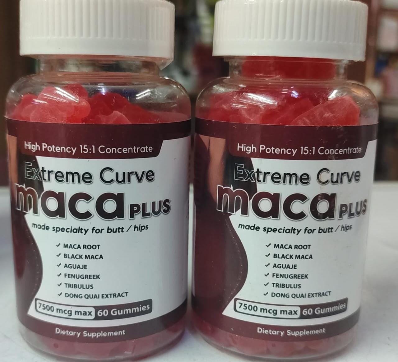 ORIGINAL Extreme Curve Maca Plus 7500mcg– Butt & Hip Enlargement, Body Shaping Formula – 60 Capsules