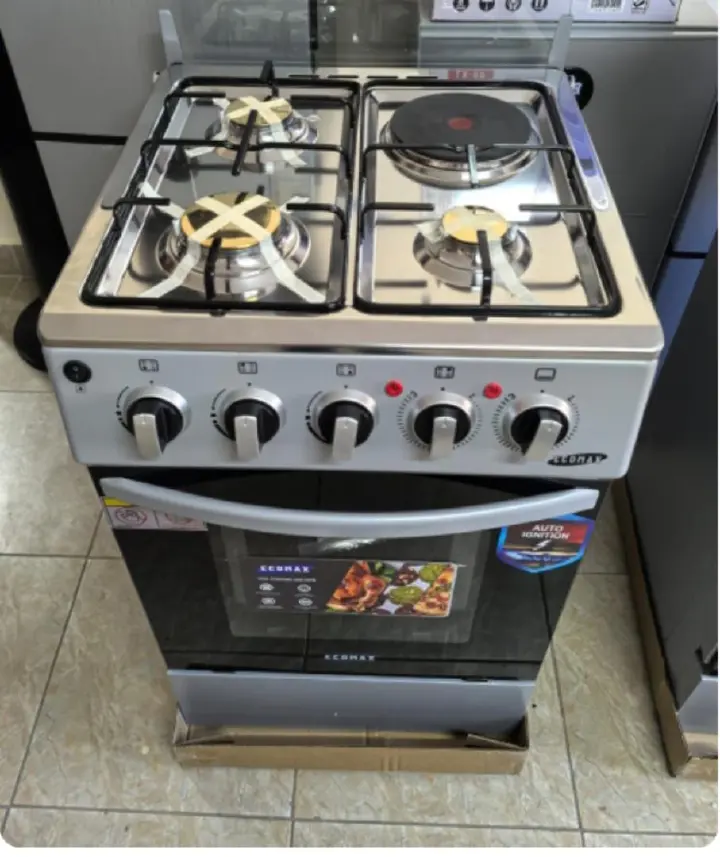 Brand New Very High Quality Stylish and Luxurious Kitchen 50*55 Ecomax 3+1 standing cooker  with electric oven