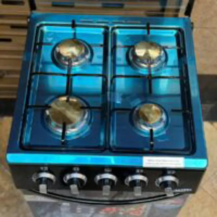 ECOMAX 4 Gas Cooker + Gas Oven 4 Burners Free Standing Gas Cooker Cooking Range with 60L Oven Automatic lgnition