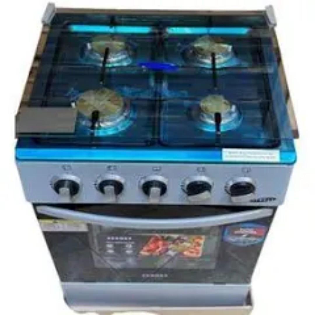ECOMAX 4 Gas Cooker + Gas Oven 4 Burners Free Standing Gas Cooker Cooking Range with 60L Oven Automatic lgnition