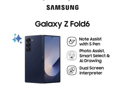 NEW SAMSUNG GALAXY Z FOLD 6 256GB Rom +12GB RAM Triple setup (50MP wide, 12MP ultra-wide, 10MP telephoto) 4400mAh battery capacity 7.6 inches (foldable Dynamic AMOLED 2X Android 14 smartphones