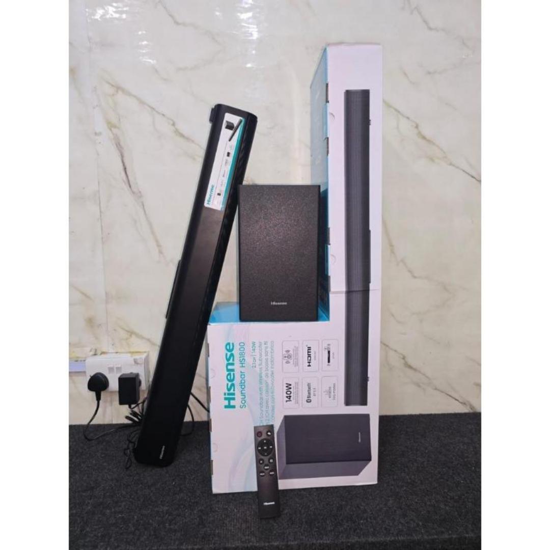 HISENSE Sound Bar 140Watts HS1800 WITH WIRELESS SUBWOOFER.