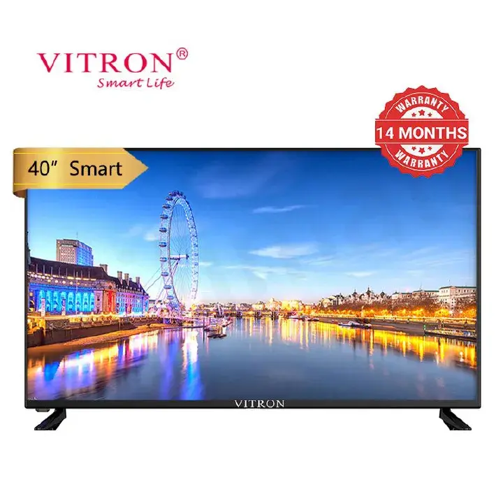 Vitron 40 Inch Smart TV HTC4068S Android 11 Smart LED HD Television Youtube Netflix AC Input USB HDMI Multifunctional Frameless TV DVB-T2 1G+8G