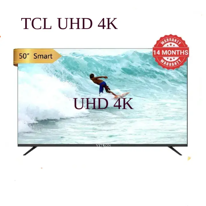 TCL 50" Inch 4K Dolby Vision Atmos Onkyo 2.1CH Slim & Uni-body Google TV - YOUTUBE,NETFLIX-BLUETOOTH (12 MONTHS WRTY)