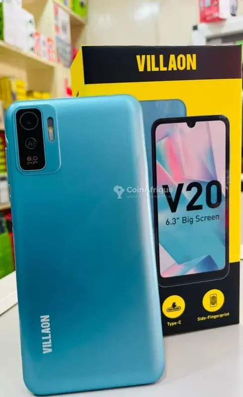 Villaon V20 32GB, 2GB RAM 6.3 inches Side Fingerprint Type C Charging 3000 mAh Battery capacity Android Smartphone