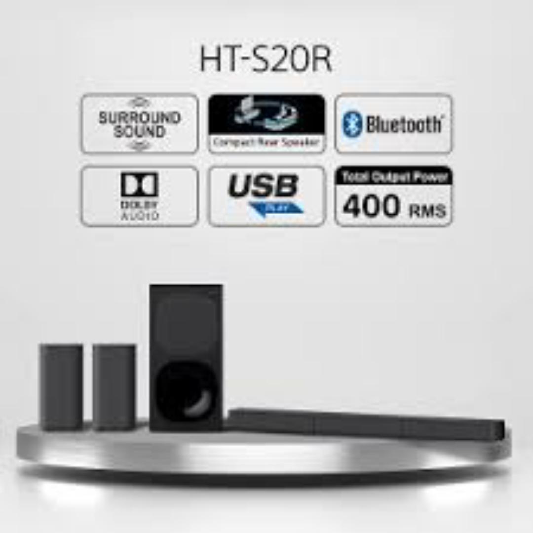 Sony HT-S20R 5.1 Channel Dolby Digital Soundbar Home Theatre System Bluetooth Woofer Black