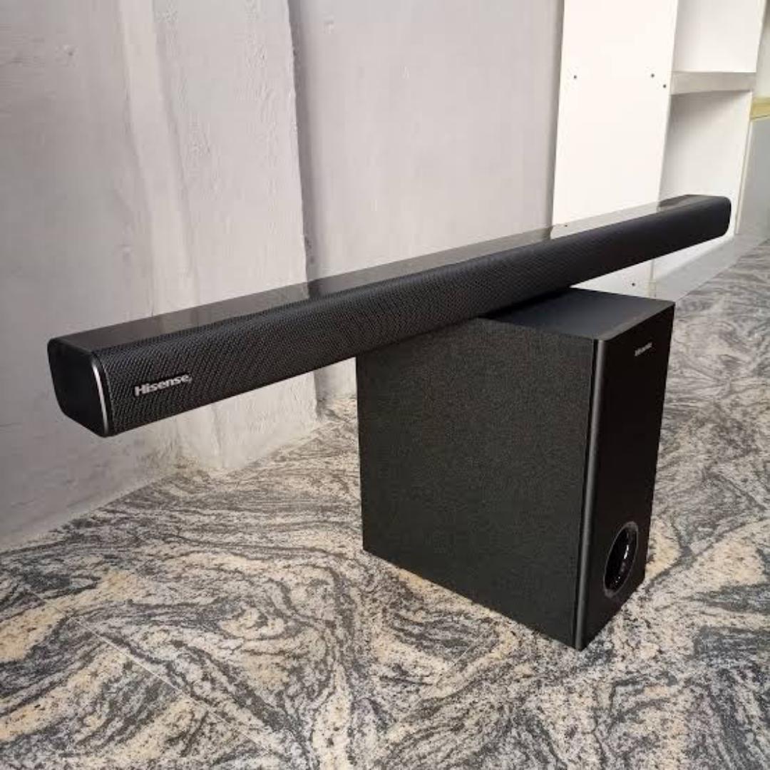 Hisense (HS218) 2.1CH 200W Output Sound Bar With Wireless Subwoofer,Dolby Audio,Bluetooth,HDMI