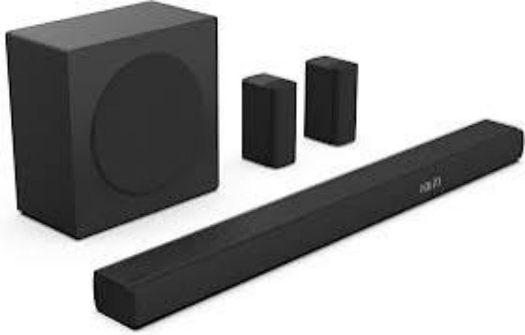 Hisense AX Series Soundbar AX5100Q, 5.1 Channel, 580W, 6.5”Wireless subwoofer included, Dolby Atmos and DTS:X, Sound bar for tv, Black