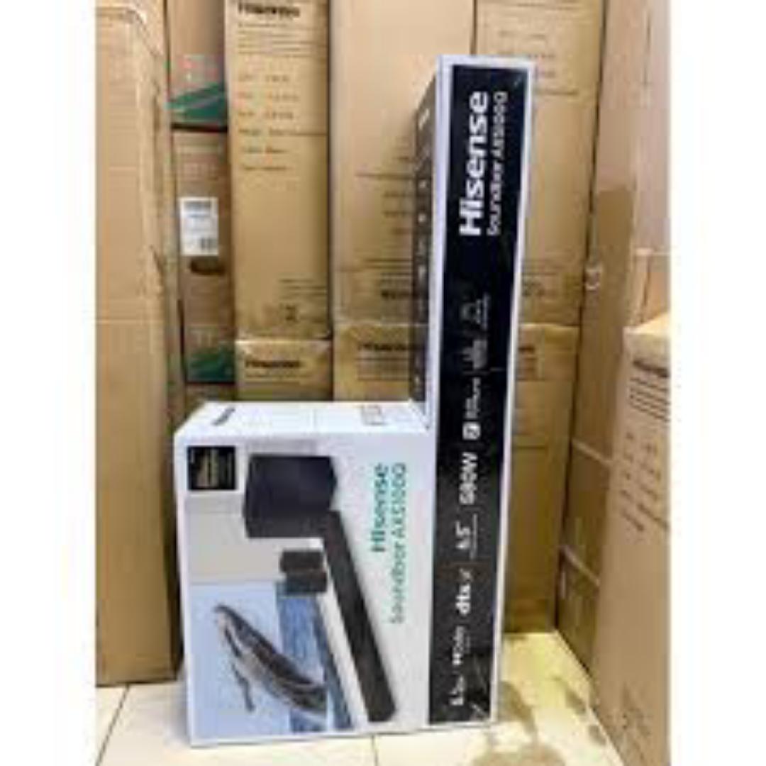 Hisense AX Series Soundbar AX5100Q, 5.1 Channel, 580W, 6.5”Wireless subwoofer included, Dolby Atmos and DTS:X, Sound bar for tv, Black