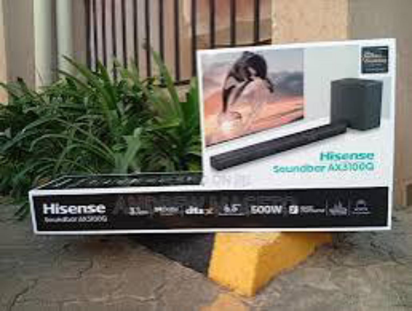 Hisense AX3100Q 3.1Ch Sound Bar with Wireless Subwoofer, Dolby Atmos, DTS:X, Bluetooth 5.3, Roku TV Ready, HDMI/AUX/ARC/Optical/USB, EzPlay, Ez UP, 7 EQ Modes