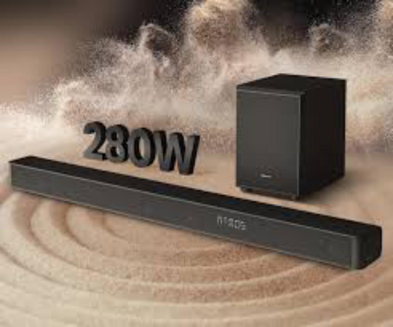 Hisense Soundbar AX3100G with 280W, 5 speakers and 6.5 subwoofer, Dolby Atmos, DTS Virtual X, Bluetooth 5.0, EZ Play
