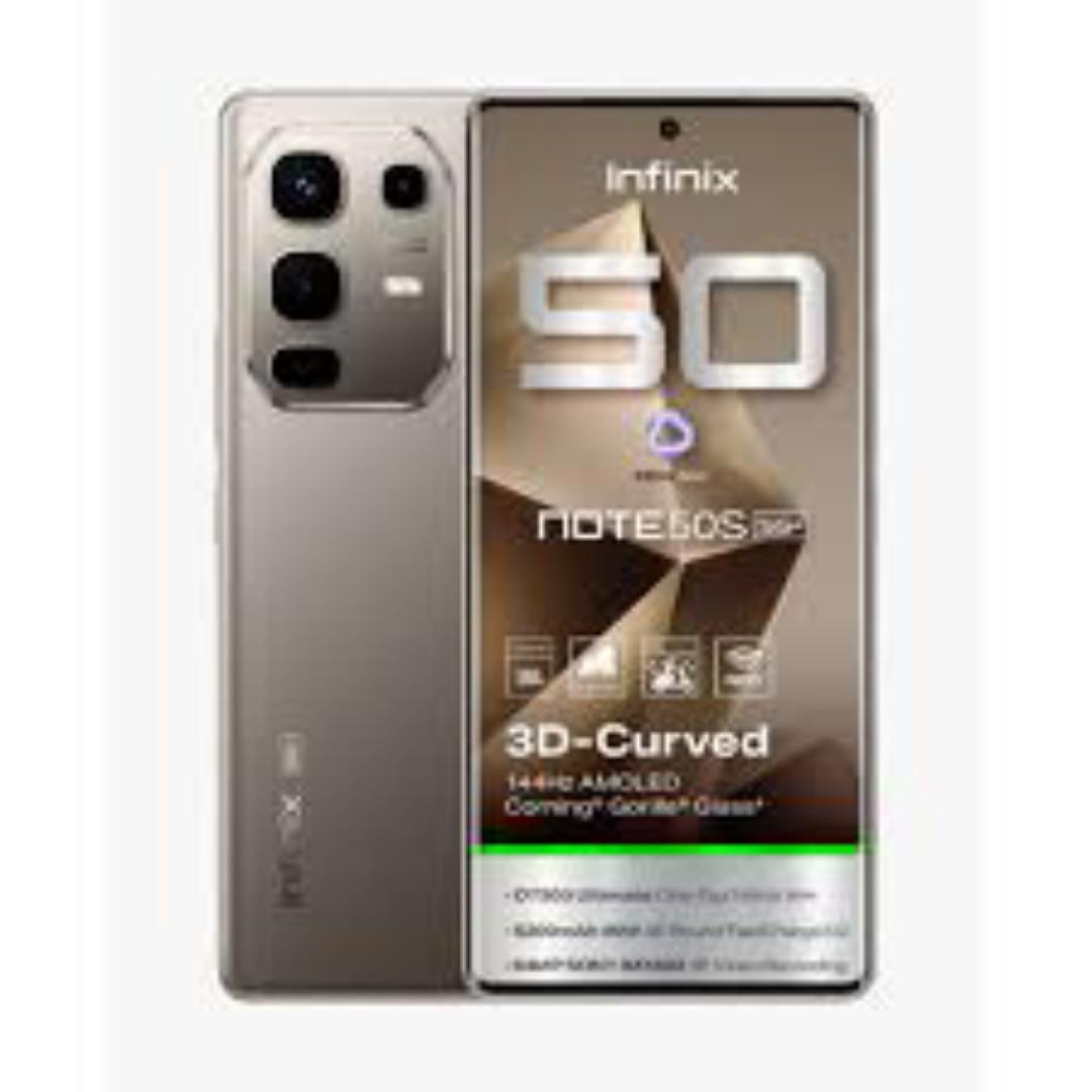 Infinix Note 50S 5G Network 256GB+16GB (8+8)GB RAM 6.78" 144Hz Screen Dual SIM Phone 63MP Camera 5500mAh Battery 45W charging Android 15 MediaTek Dimensity 7300 Ultimate Smart AI Phones
