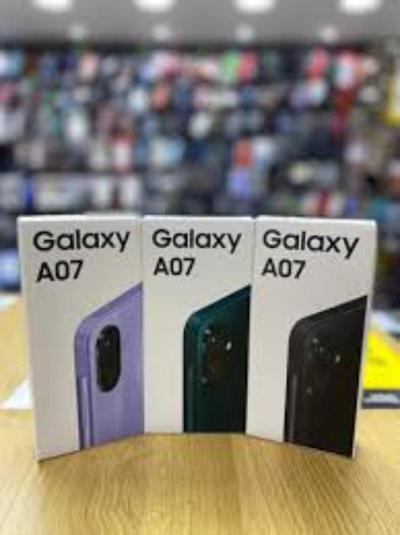 Samsung Galaxy A07 6.7" PLS LCD Screen, 4GB RAM+128GB ROM, 5000mAh Battery, 50MP Rear & 8MP Front Camera, Android 15, Dual SIM, Side Fingerprint -Smartphones