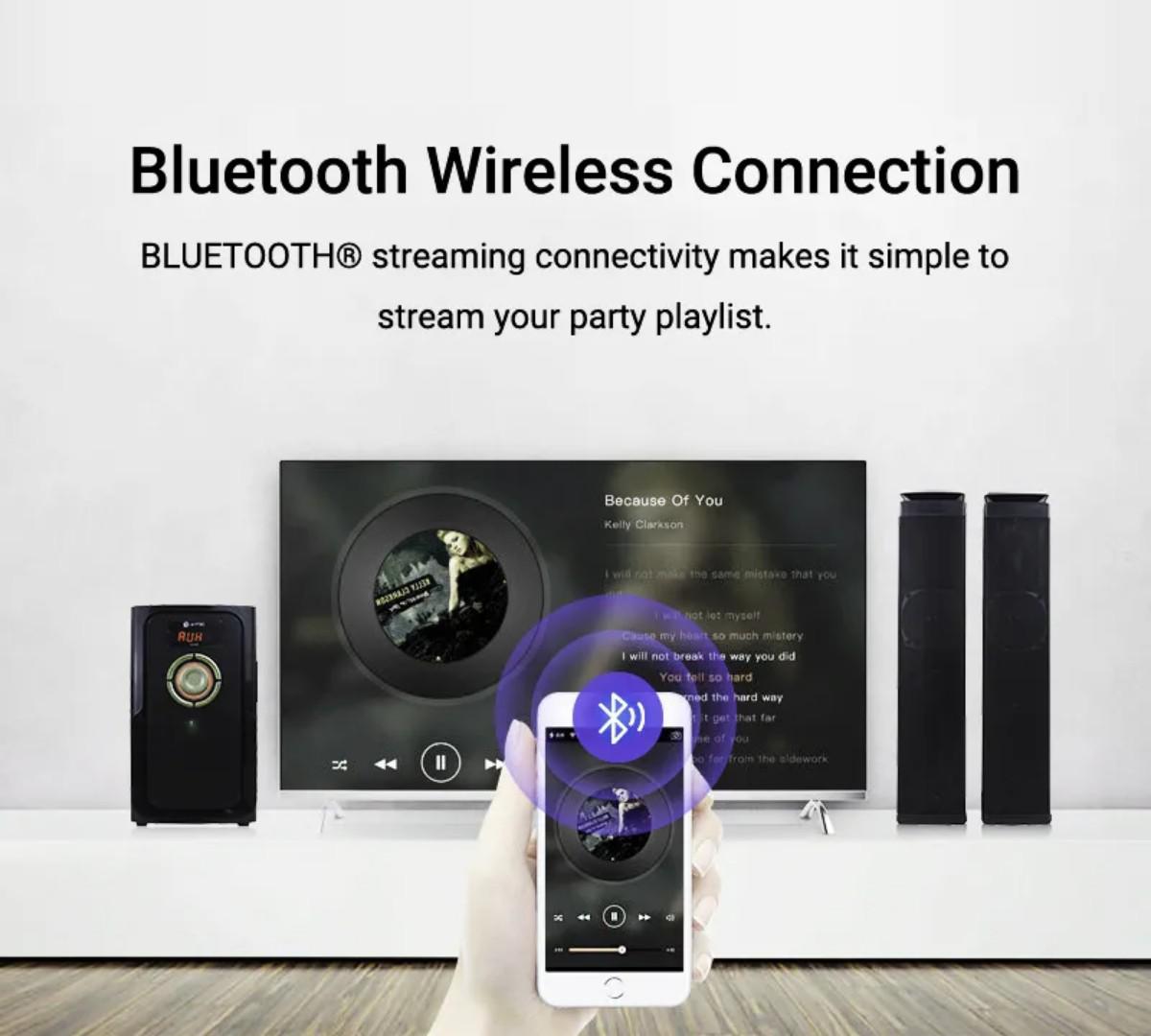 AILYONS SB501K 2.1CH Speaker System Woofer Sound Bar Subwoofer Soundbar Multimedia 18000W PMPO