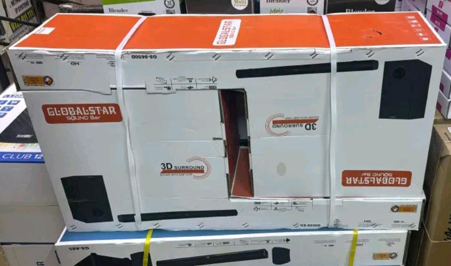 Globalstar GS-S650D Sound Bar with 3D Surround Sound DSP Chip, Built-in Amplifier, Bluetooth Connectivity, Full Function Remote Control, Master Volume & Treble Control