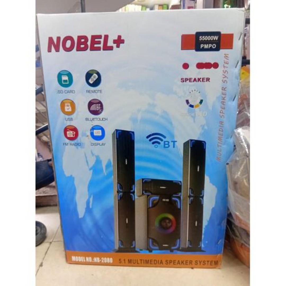 Nobel NB-2080 Tall Boy 5.1CH Home Theater System – 55,000W PMPO Bluetooth/USB/FM Multimedia Speaker System-1 year warranty