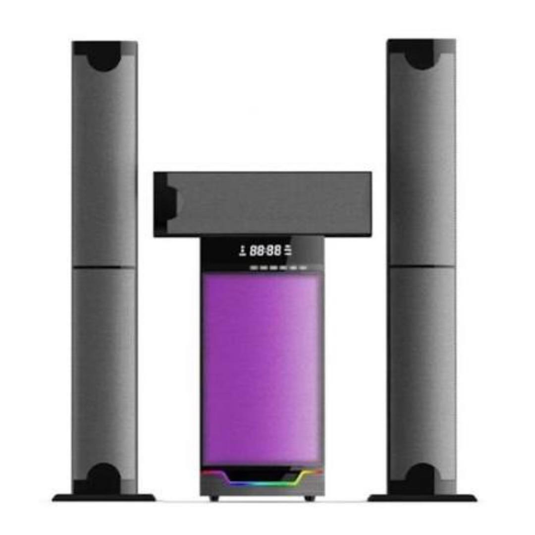Nobel NB-1214 5.1CH 25000W HIGH TECH MULTIMEDIA SOUND SYSTEM BT/FM/USB/AUX-1 year warranty.