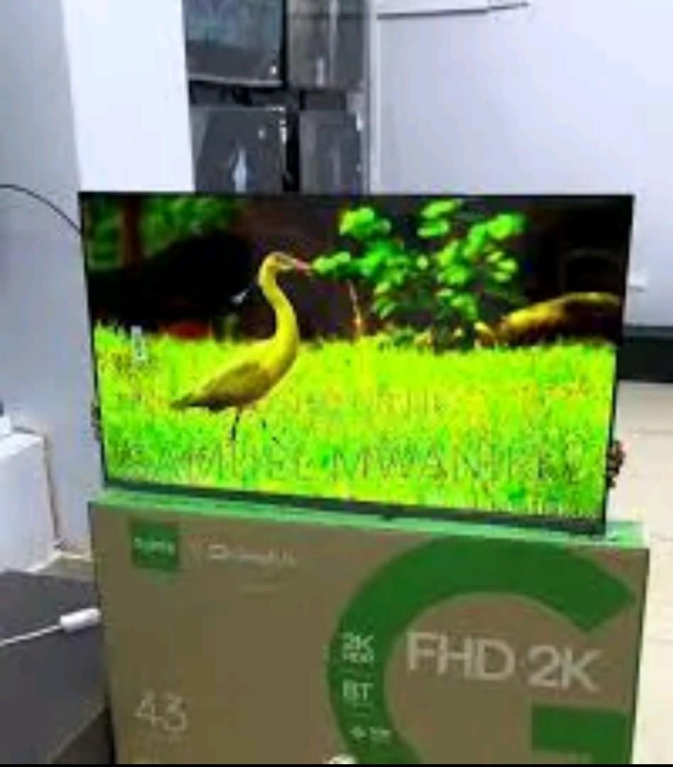 Syinix 43 Inch FHD 2K Smart Google TV Frameless Design A+ Panel, Voice Control, Dolby Audio, Bluetooth 16W Speakers-1 year warranty