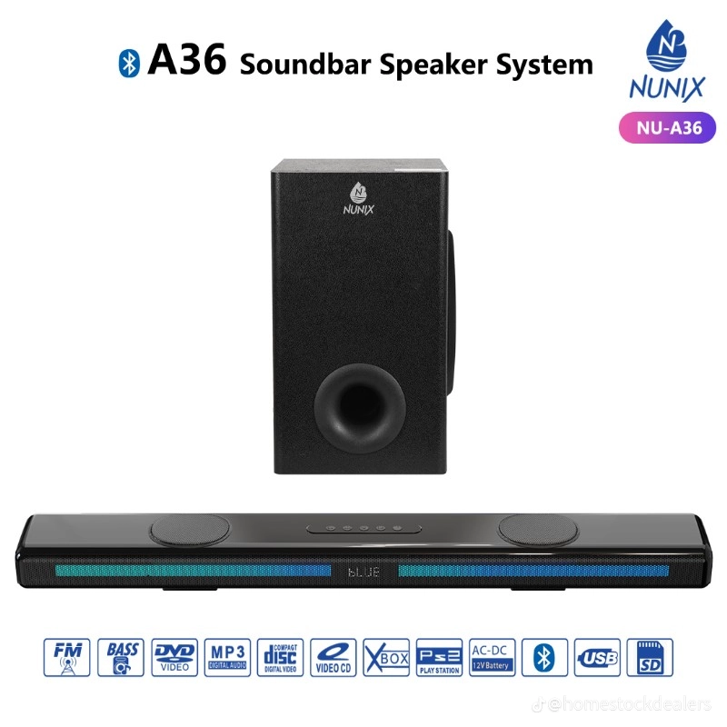 Nunix NU-A36  Powerful Bass Sound Bar Speaker System