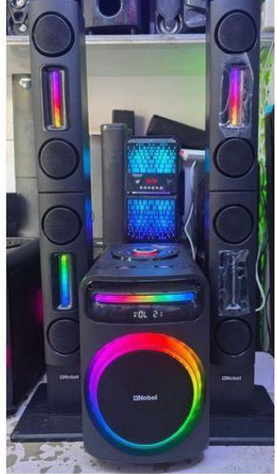 Nobel NB-928L Hi-Fi Tall Boy Woofer System, Bluetooth Subwoofer 5.1 Channel, Powerful Bass, USB/SD/FM Radio, Remote Control Home-1 year warranty