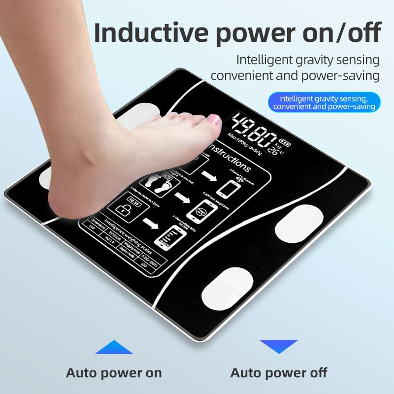 Weight scale Bluetooth APP body fat scale, body scale, intelligent and accurate, household small professional electronic scale, Bluetooth charging scale