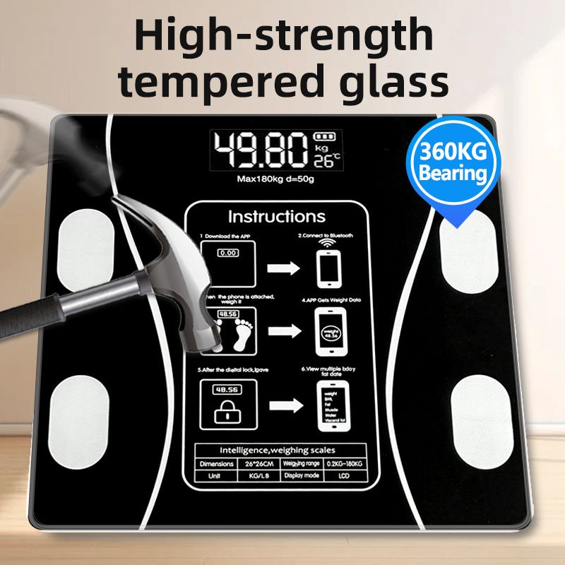 Weight scale Bluetooth APP body fat scale, body scale, intelligent and accurate, household small professional electronic scale, Bluetooth charging scale
