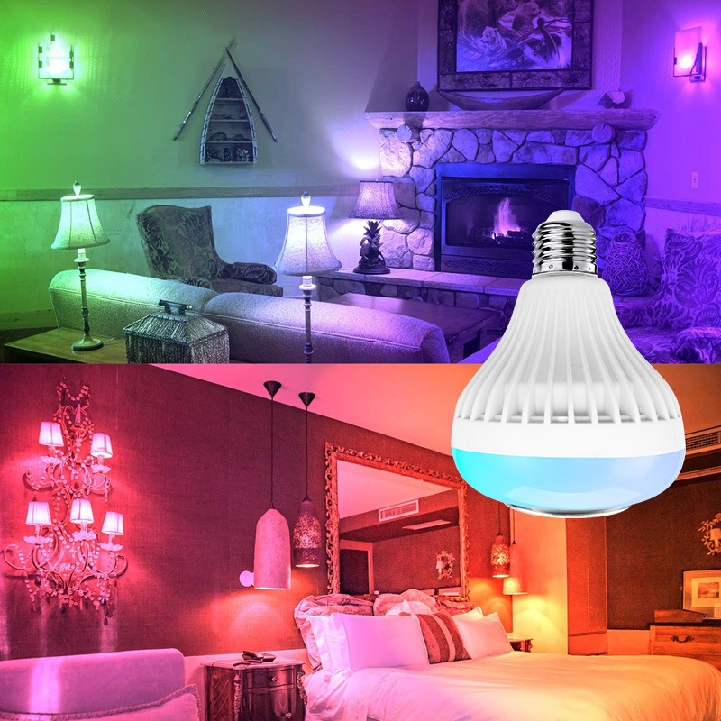 LED Colorful Light Bluetooth Music Bulb Bluetooth Speaker LED Bulb Smart Colorful Remote Control E27 Home Music Ball