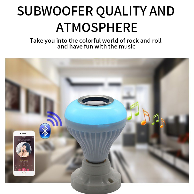 LED Colorful Light Bluetooth Music Bulb Bluetooth Speaker LED Bulb Smart Colorful Remote Control E27 Home Music Ball