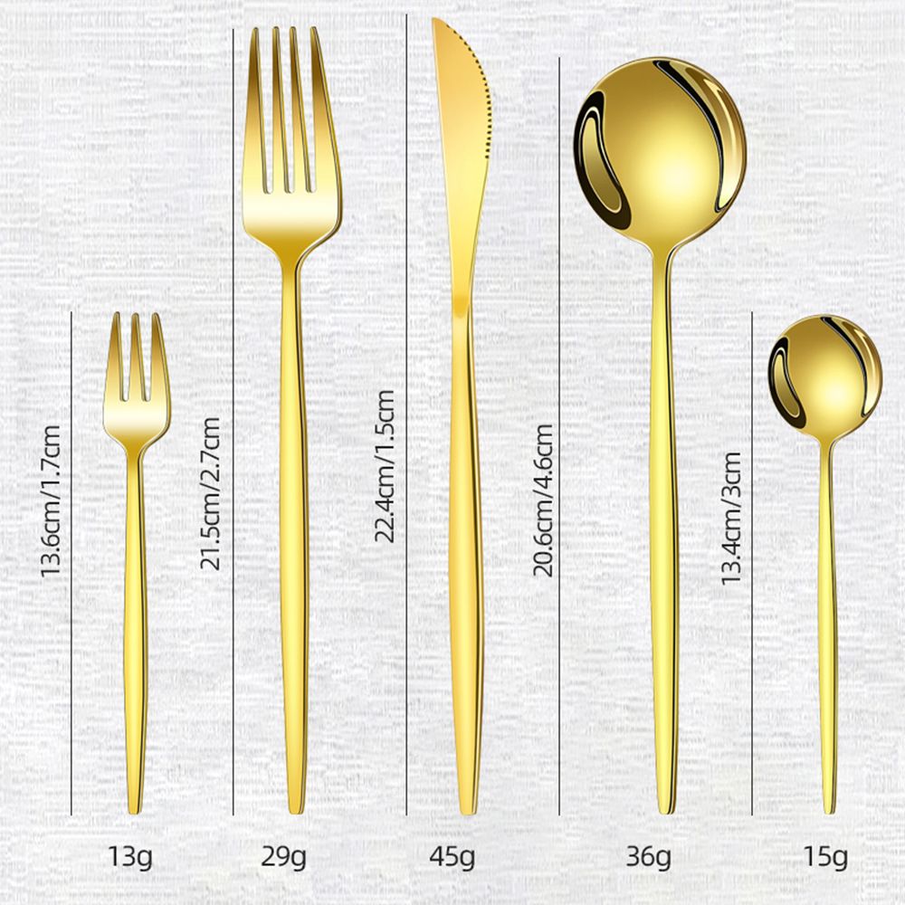 30Pcs High Quality Stainless Steel Cutlery Set Spoon, Knilte, Fork Slver/Gold