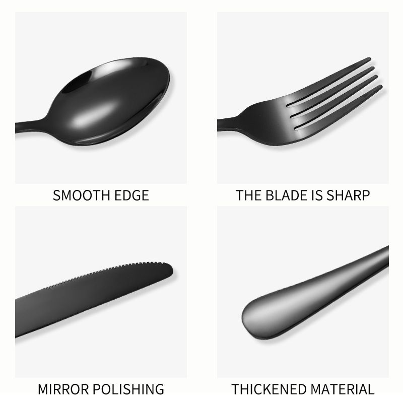 30Pcs High Quality Stainless Steel Cutlery Set Spoon, Knilte, Fork Slver/Gold