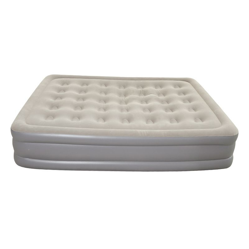 Airbed, automatic inflatable mattress, PVC value velvet, built-in pump, thickened, durable, portable folding air bed