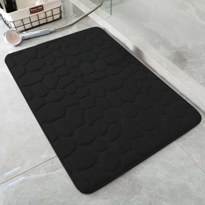 Pebbles floor mats, memory foam toilets, bathrooms, absorbent door mats, anti-slip mats, carpets