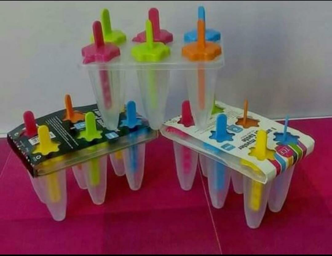 🎀AVAILLABLE🦋6pcs Multicoloured Popsicle Ice Cream Maker Set – Reusable DIY Moulds For Homemade Frozen Treats🦋Easy to fill and remove — flexible design allows frozen treats to pop out smoothly witho