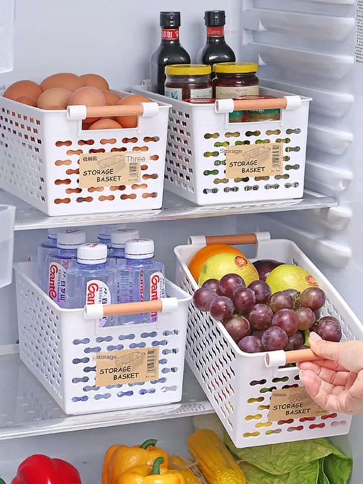 Multi-functional Plastic Storage Basket with Cover – Versatile Organizer for Vegetables, Fruits, Snacks & Household Essentials – Space-saving, Durable, and Stylish Storage Solution